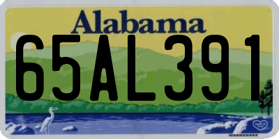 AL license plate 65AL391