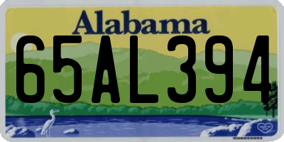 AL license plate 65AL394
