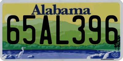 AL license plate 65AL396