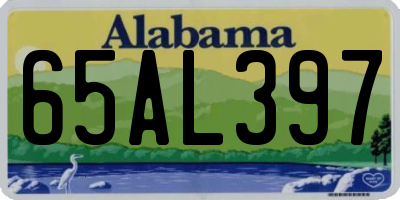 AL license plate 65AL397