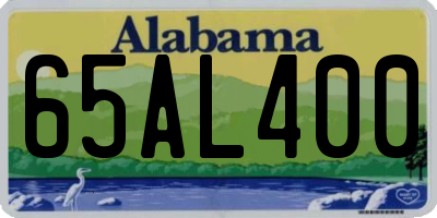 AL license plate 65AL400
