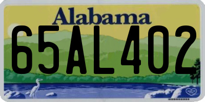 AL license plate 65AL402
