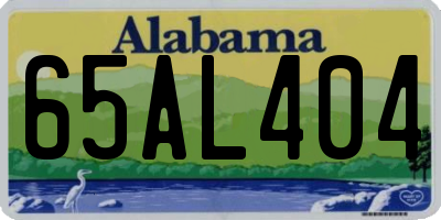 AL license plate 65AL404