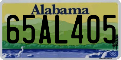 AL license plate 65AL405