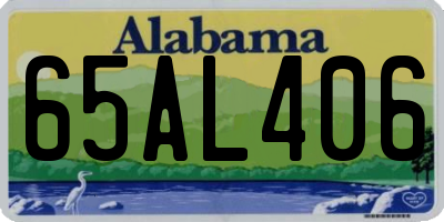 AL license plate 65AL406