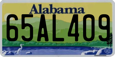 AL license plate 65AL409