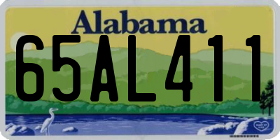 AL license plate 65AL411