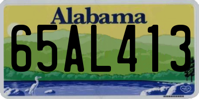 AL license plate 65AL413