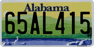 AL license plate 65AL415