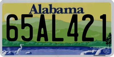 AL license plate 65AL421