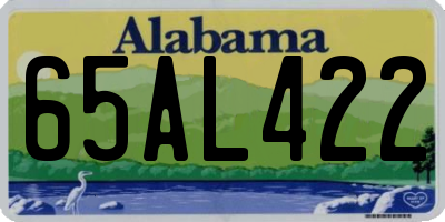 AL license plate 65AL422