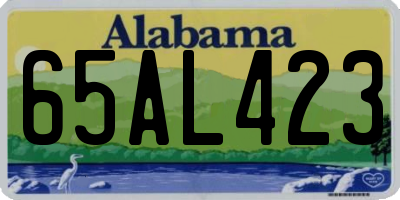 AL license plate 65AL423