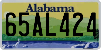 AL license plate 65AL424
