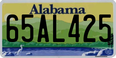 AL license plate 65AL425