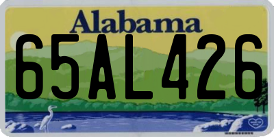 AL license plate 65AL426