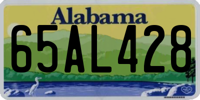 AL license plate 65AL428