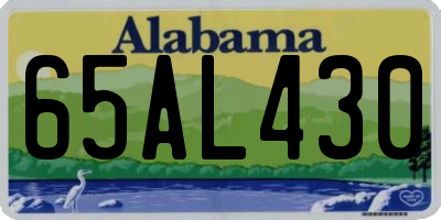 AL license plate 65AL430