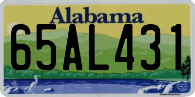 AL license plate 65AL431