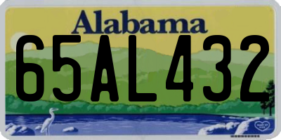 AL license plate 65AL432