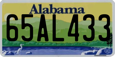 AL license plate 65AL433