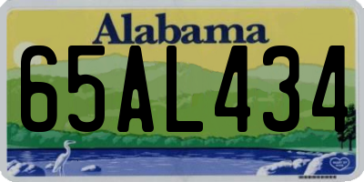 AL license plate 65AL434