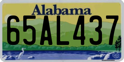 AL license plate 65AL437