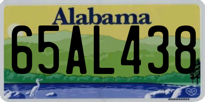AL license plate 65AL438