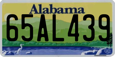 AL license plate 65AL439