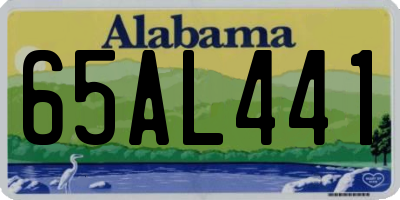 AL license plate 65AL441