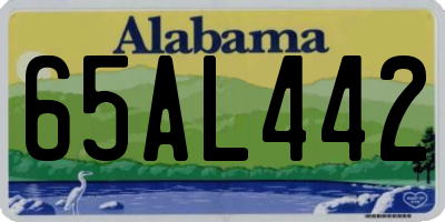 AL license plate 65AL442