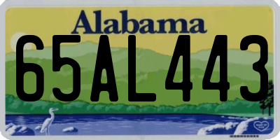 AL license plate 65AL443