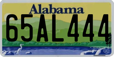 AL license plate 65AL444