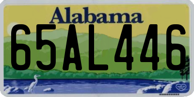 AL license plate 65AL446