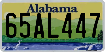 AL license plate 65AL447