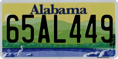 AL license plate 65AL449