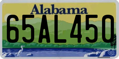 AL license plate 65AL450