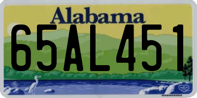 AL license plate 65AL451