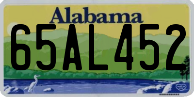 AL license plate 65AL452