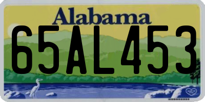 AL license plate 65AL453