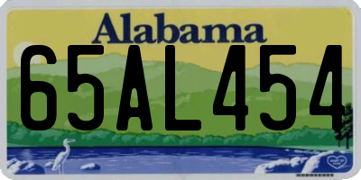AL license plate 65AL454