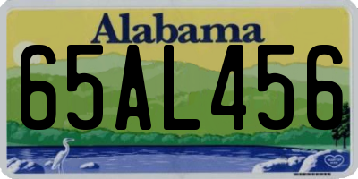 AL license plate 65AL456