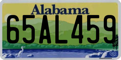 AL license plate 65AL459