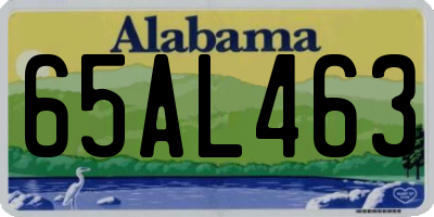 AL license plate 65AL463