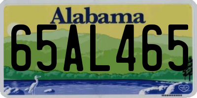 AL license plate 65AL465