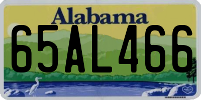 AL license plate 65AL466