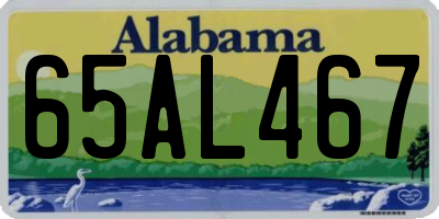 AL license plate 65AL467