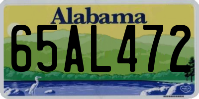 AL license plate 65AL472