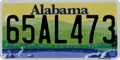 AL license plate 65AL473