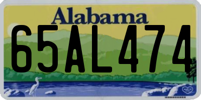 AL license plate 65AL474