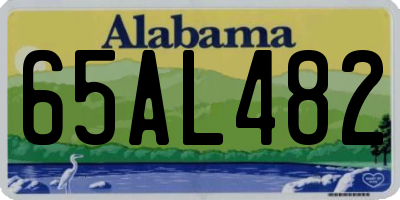 AL license plate 65AL482